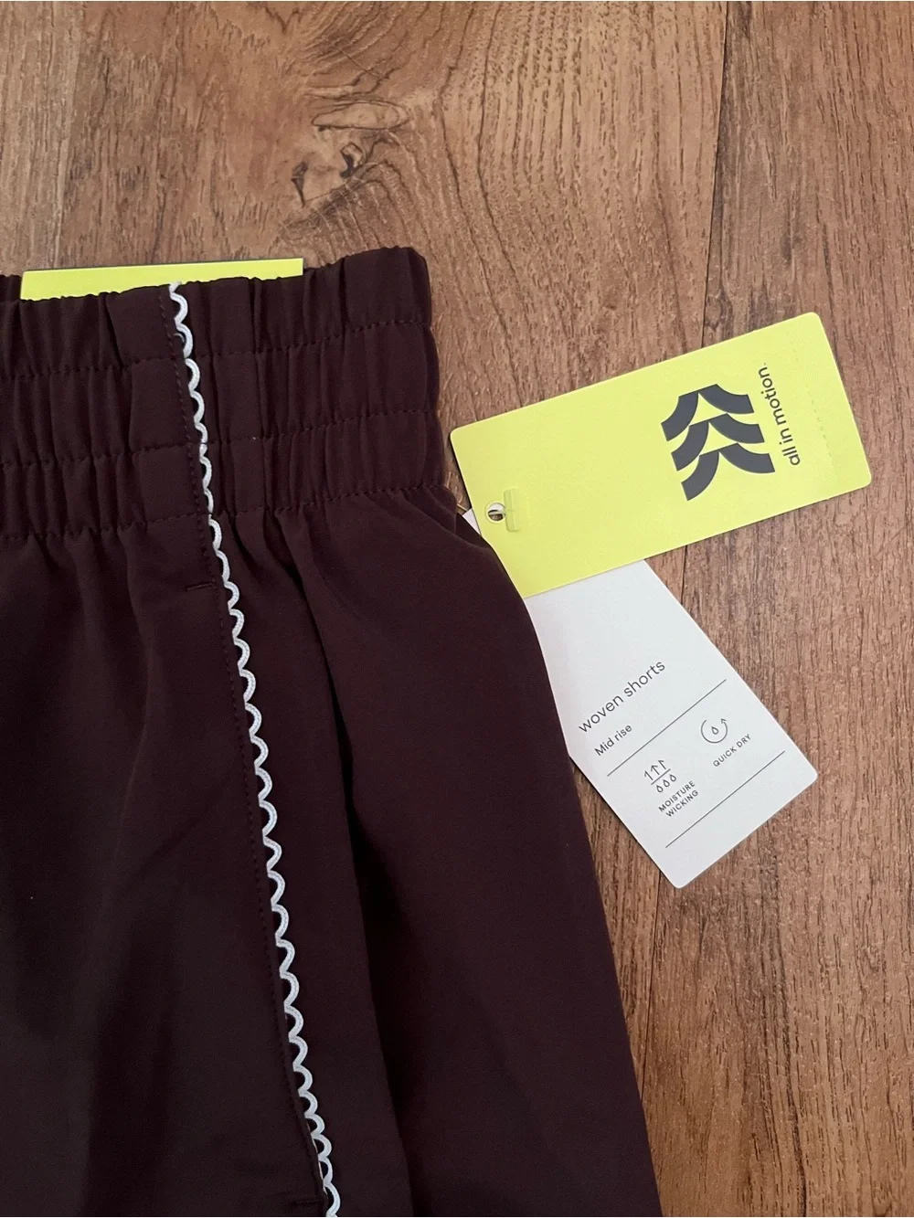 NWT All in Motion Crochet Trim Shorts